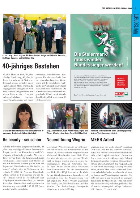 Radkersburger Standpunkt - Ausgabe 04/2010 - Steirische Volkspartei