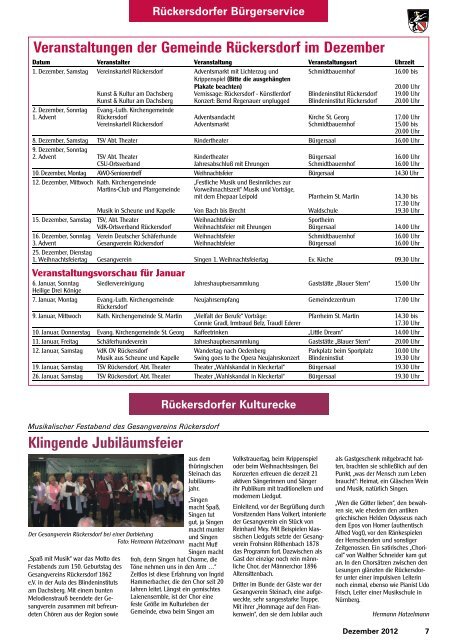 Rückersdorf - Mitteilungsblatt