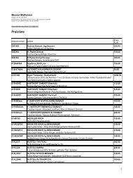 Preisliste - Messer Matheisen