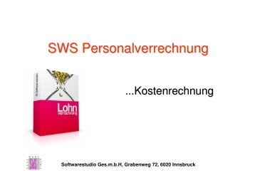 SWS-Lohn Kostenrechnung - Softwarestudio