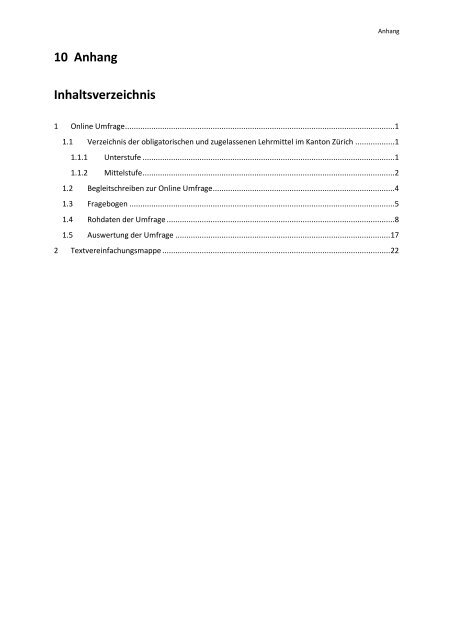 10 Anhang Inhaltsverzeichnis - BSCW