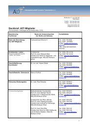 Steckbrief: ADT-Mitglieder