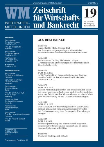 aus dem inhalt - WM Wirtschafts