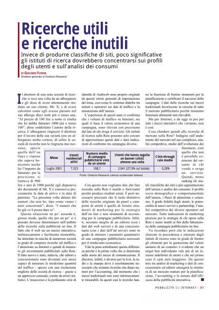 PUBBLICITÀ SU INTERNET - Prima Comunicazione