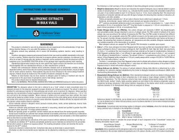 allergenic extracts in bulk vials - Hollister-Stier Laboratories