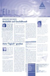 Medialität und Geschäftswelt - TRILOGOS