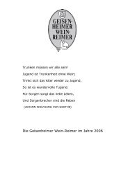 Die Geisenheimer Wein-Reimer im Jahre 2006