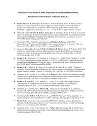 Publications list for Stephen R. Parker - Montana Tech of the ...