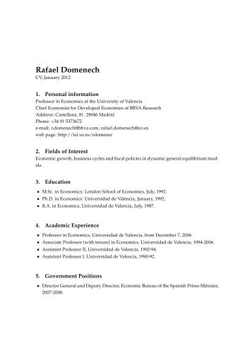 Rafael Domenech - Instituto de Economía Internacional