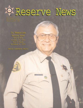 Reserve News - Los Angeles County Sheriff's Department Reserve ...