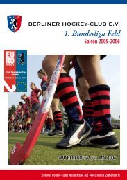 1. Bundesliga Feld - Berliner Hockey Club: Home