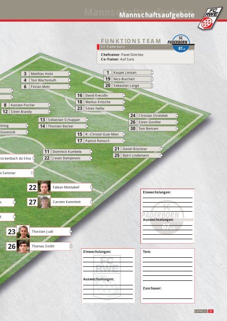 SC Paderborn 07 - FC Rot-Weiss Erfurt e.V.