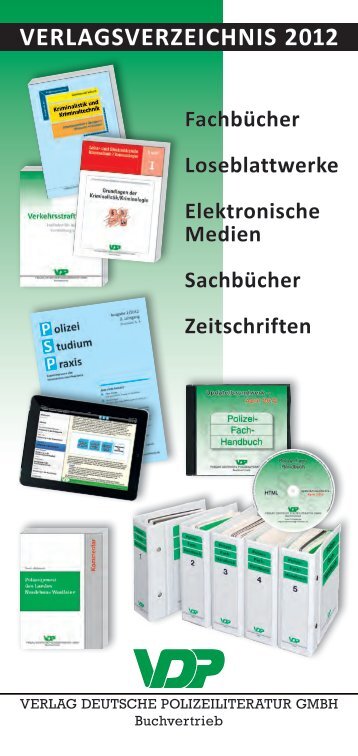 verlagsverzeichnis 2012 - Verlag Deutsche Polizeiliteratur GmbH