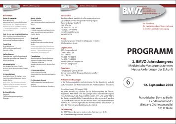 PROGRAMM 2. BMVZ-Jahreskongress - Gesundheit Adhoc