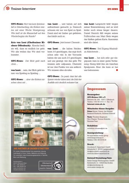 OFC NEWS - Kickers Offenbach