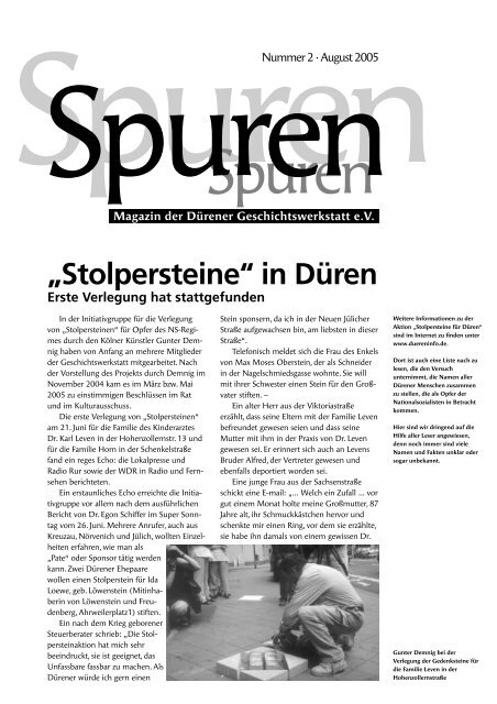 Spuren 02/2005 - Dürener Geschichtswerkstatt