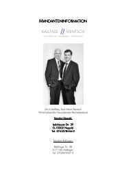 aktuelle Information, Ulrich Kallfass und Karl–Heinz Wentsch