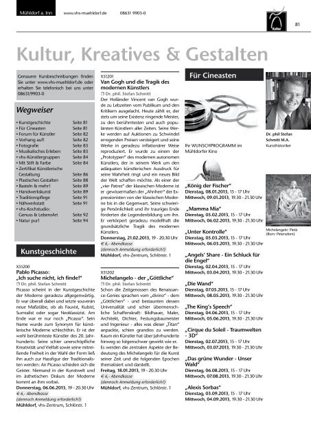 Gesamtkatalog - Volkshochschule Mühldorf a. Inn