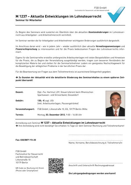 FSB GmbH - Steuerberaterverband Berlin-Brandenburg