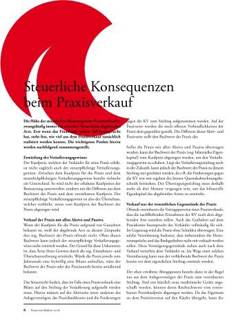 Steuerliche Konsequenzen beim Praxisverkauf - Naumann ...