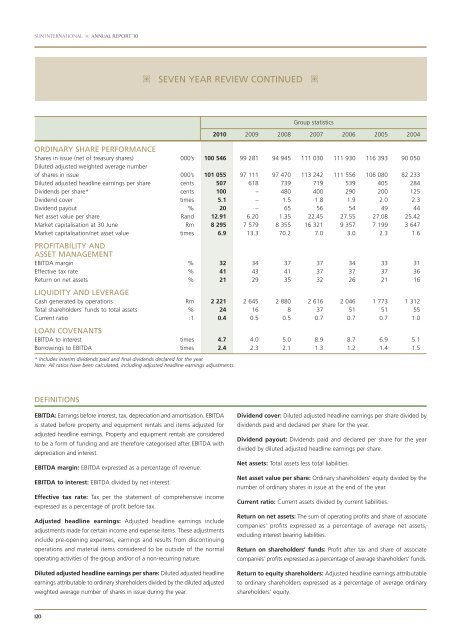 PDF 25 MB - Sun International | Investor Centre