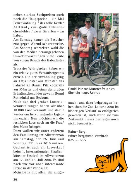 Ausgabe 2/10 Info-Journal des Zoo-Vereins - Zoo-Verein Münster