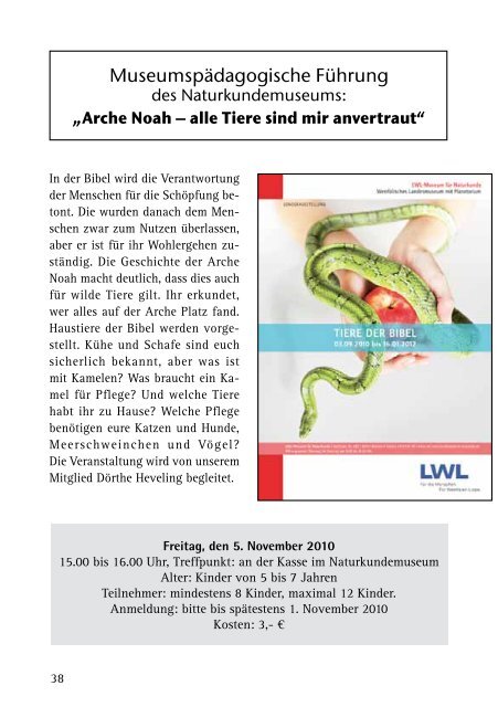 Ausgabe 2/10 Info-Journal des Zoo-Vereins - Zoo-Verein Münster