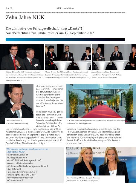 Jahresbericht 2008 - NUK Neues Unternehmertum Rheinland
