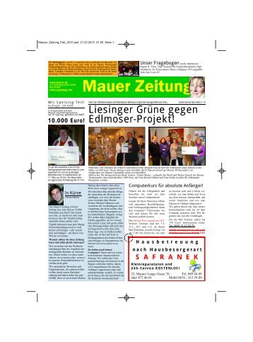 Mit Speising-Teil! - Liesing online