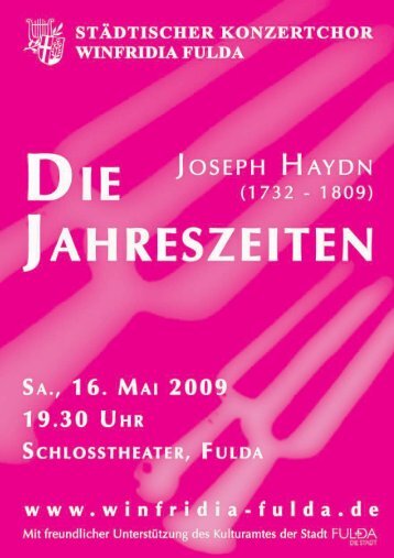 felix menDelssohn - BartholDy - Städtischer Konzertchor Winfridia ...