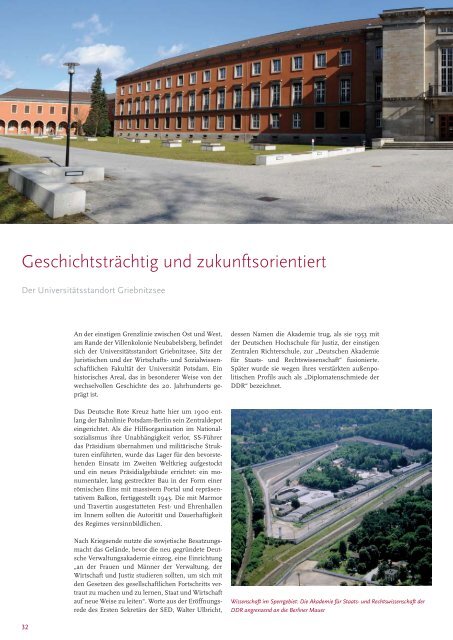 Forschungsbasiert, - Juristische Fakultät - Universität Potsdam