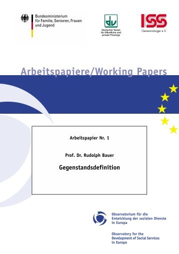 Arbeitspapier Nr. 1 - Soziale Dienste in Europa