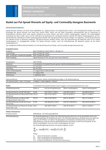 (Final Terms) Vontobel Investment Banking SPREAD WARRANT ...