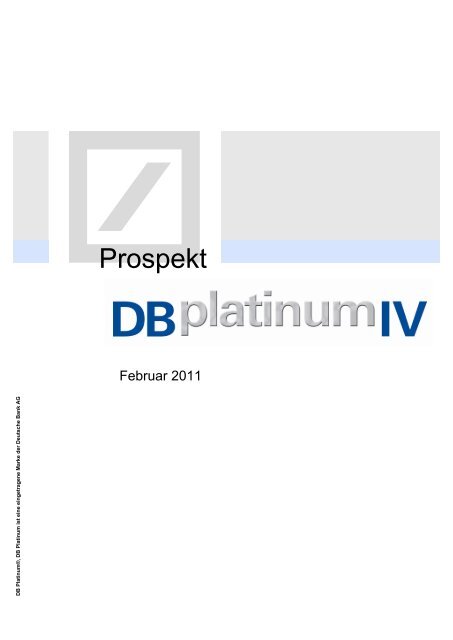 Prospekt - Deutsche Bank X-markets