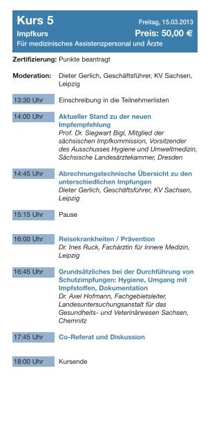 9. Mitteldeutsche Fortbildungstage - Kassenärztliche Vereinigung ...