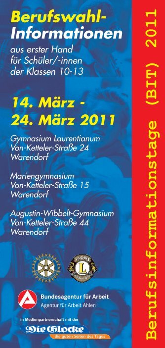 Berufsinformationstage (BIT) 2011 - Gymnasium Laurentianum ...