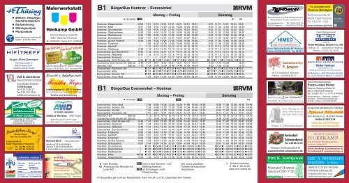 Fahrplan - Bürgerbusvereins Hoetmar