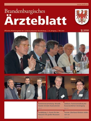 Ausgabe 05/2010 - Landesärztekammer Brandenburg