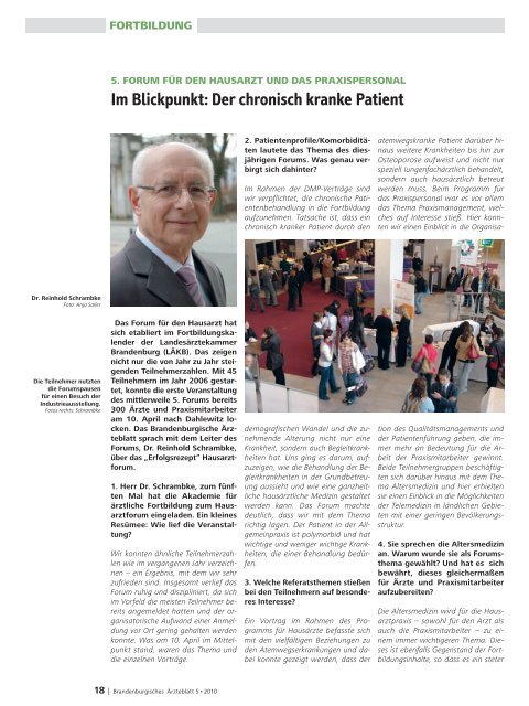 Ausgabe 05/2010 - Landesärztekammer Brandenburg