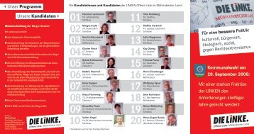 Kommunalwahl am 28. September 2008 - DIE LINKE. Kreisverband ...