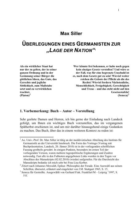 1. Vorbemerkung: Buch – Autor – Vorstellung - Verein gegen ...