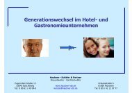 Generationswechsel im Hotel - Haubner Schäfer & Partner