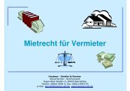 Mietrecht für Vermieter - Haubner Schäfer & Partner
