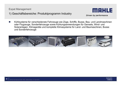 Internationale Entsendungen bei MAHLE