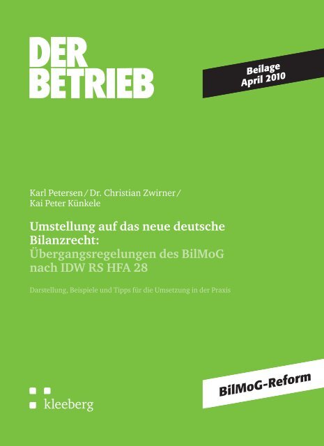 Umstellung auf das neue deutsche Bilanzrecht ... - Kleeberg