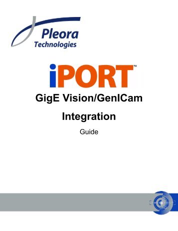 GigE Vision/GenICam Integration Introduction - Imaging Products