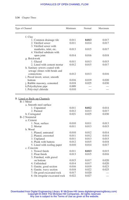 chapter 3 hydraulics of open channel flow