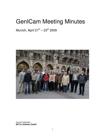 GenICam Meeting Minutes - EMVA