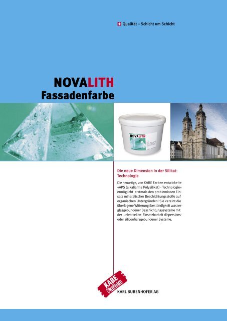 Novalith Flyer.indd - Farbenfabrik Karl Bubenhofer AG