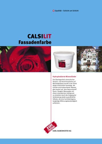 Calsilit Flyer.indd - Farbenfabrik Karl Bubenhofer AG